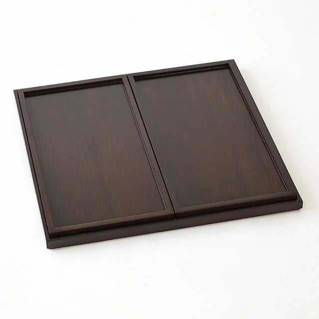 Wooden Serving Tray with Handles for Dinners Parties Tea Bar Table Breakfast Snack Kitchen Food Tray and Platters Tray