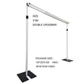High Quality Telescopic Metal Frame 6-10FT Double Crossbar Portable Heavy Duty Adjustable Wedding Backdrop Flower Wall Stand