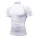 Men T-Shirt Sports Compression Shirt Gym Compression Shirt Basketball O-Neck Running Suitable for Fitness Short Sleeve
