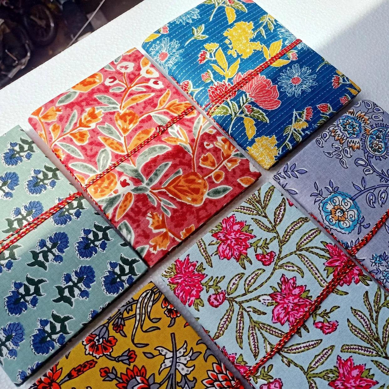 Custom Made Handcrafted Block Printed Fabric Luxury Leather/PVC Bahi Address Book Traditional Indian Ledger Notebook for Gifting