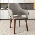 Comfortable Simple Dining Room Furniture Set Dining Chair Luxury Leather Lounge Chair Wooden Armchairs