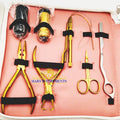 Hair Extension Tools Kit Pliers Hook Loop for Micro Rings Beads Removal and Closer 2 Hole Multi Function Plier Kit With Razor