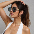 2025 Fashion Vintage Lady Metal Frame Polygon Sun Glasses UV400 Gradient Lens Alloy Octagon Women Sunglasses