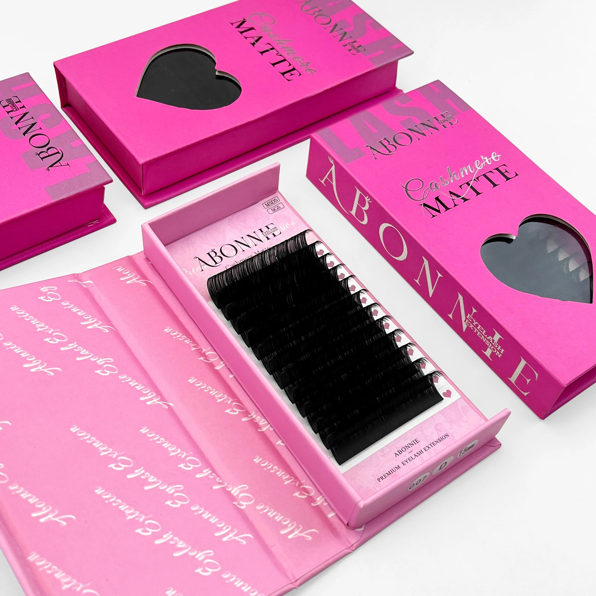 Abonnie Custom logo Velvet Lash Trays Matte Black Cashmere Lash Extension