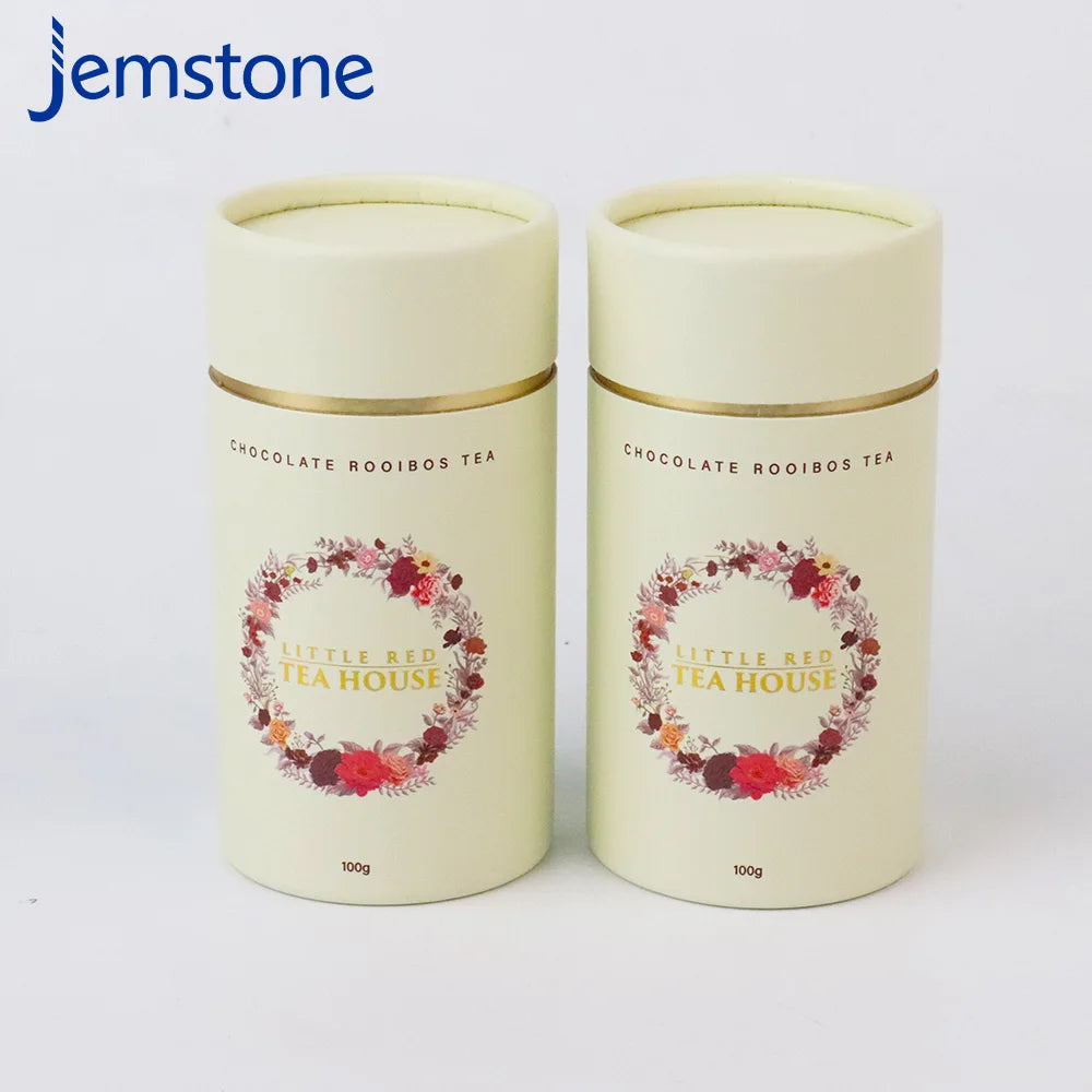 Free Design CMYK Printing Cylindrical Paper Tube Cardboard Tube Packaging for CHOCOLATE ROOIBOS TEA