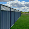 Privacy Security Rot Proof Steel Fence with 3D Modeling Eco-Friendly Customizable Size Colorbond Design Galvanized Steel