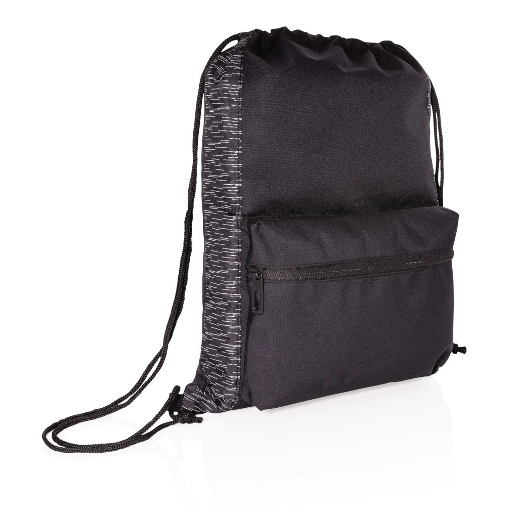 RPET Reflective Advertising Drawstring Backpack for Outdoor Advertising