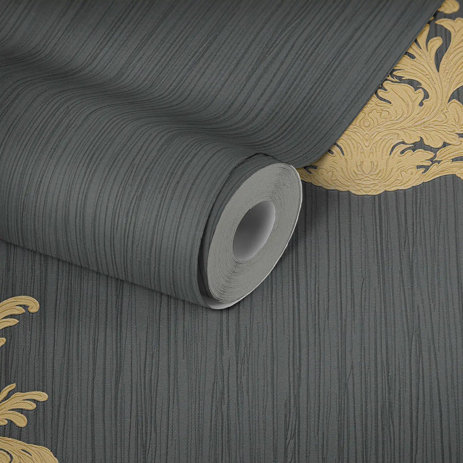 Made Germany Sale Wallpaper Rolls Damask Modern Brown Gold Non Woven Vinyl Stock Clearance 1005 X 070 m Living Room Kitchen