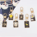 HOT Design Tarot Keychain Sun Moon Stars Gothic Skeleton Lover Tarot Cards Keychain Amulet Bag Punk Witch Jewelry Gift for Kids