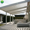 Outdoor Waterproof Sunshade Retractable Roof Electric Pergola Louvre Pergola Aluminum Bioclimatic Pergola