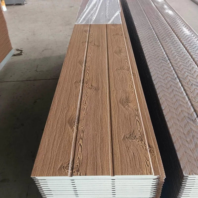 Modern Metal Siding Insulated Wall Panels EPS Foam Core-Eco-Friendly Fire Resistant Water Resistant for Living Room (Sample)
