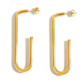 Fancy Wedding Drop Hanging Heavy Simple Latest Beautiful Gold Plated Korean Bridal Metal Stick Long Earrings for Girls Women