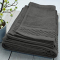 Custom Logo Luxury Bath Hand Towel Set 100 Cotton Quick-Dry Oeko-Tex Certified Heavy GSM Thick Soft Absorbent Wholesale Bulk