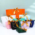 MU Colorful Sturdy Paper Bag Gift Paper Bag Bowknot Clothes Garment Gift Shopping Candy Paper Bag