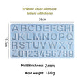 Front Mirror 26 Letters with Holes Silicone Mold Chocolate Letter Moldsuitable for Jewelry Pendant Keychain Making