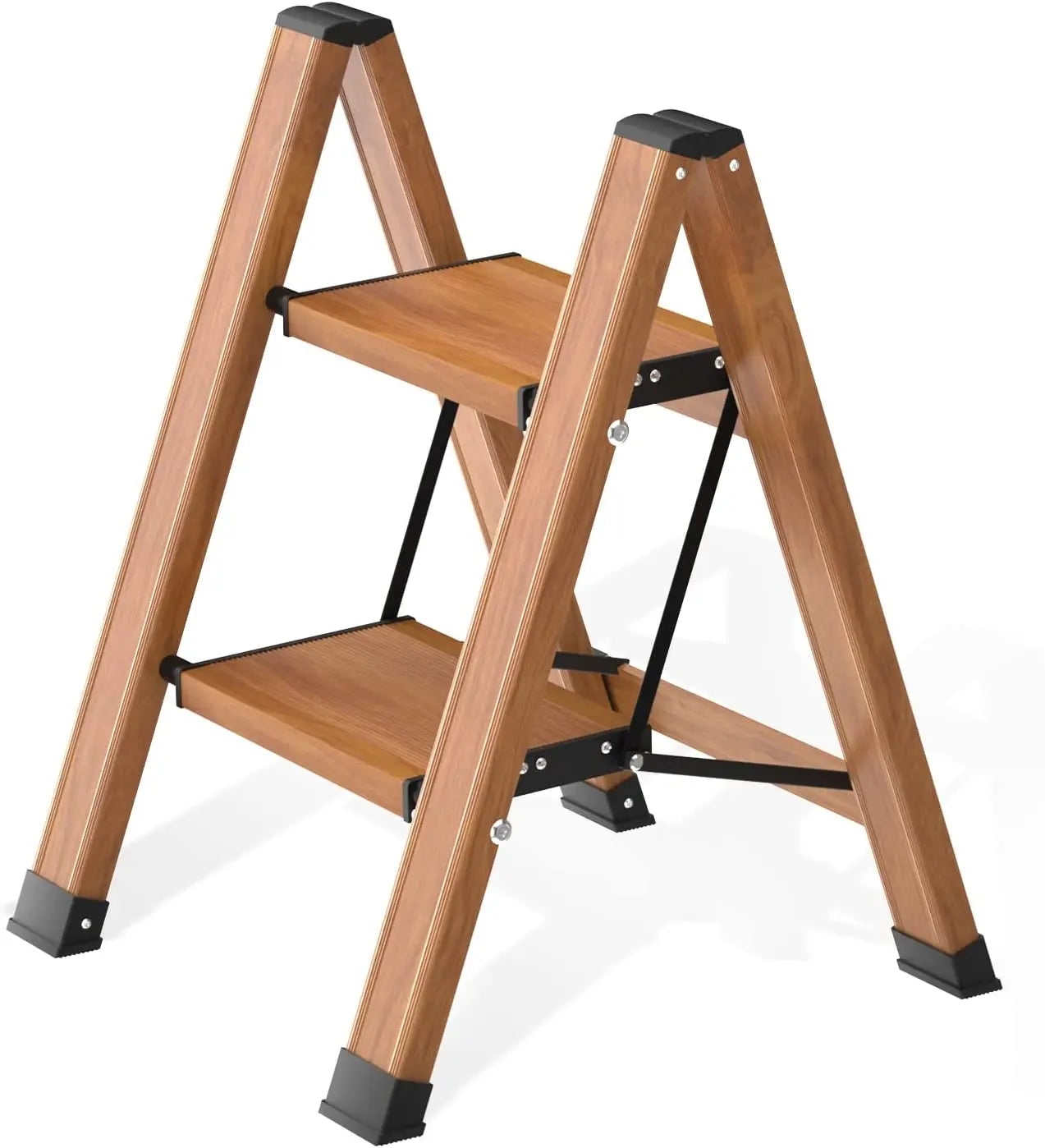 Aluminum Alloy Modern Portable Foldable 2-step Anti-slip Ladder Stools for Apartment Use