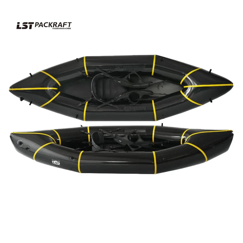 LST Solid Stable TPU Fabric Packboat and Bikerafts for Water-skiing on Lakes & Rivers 1 Person Capacity