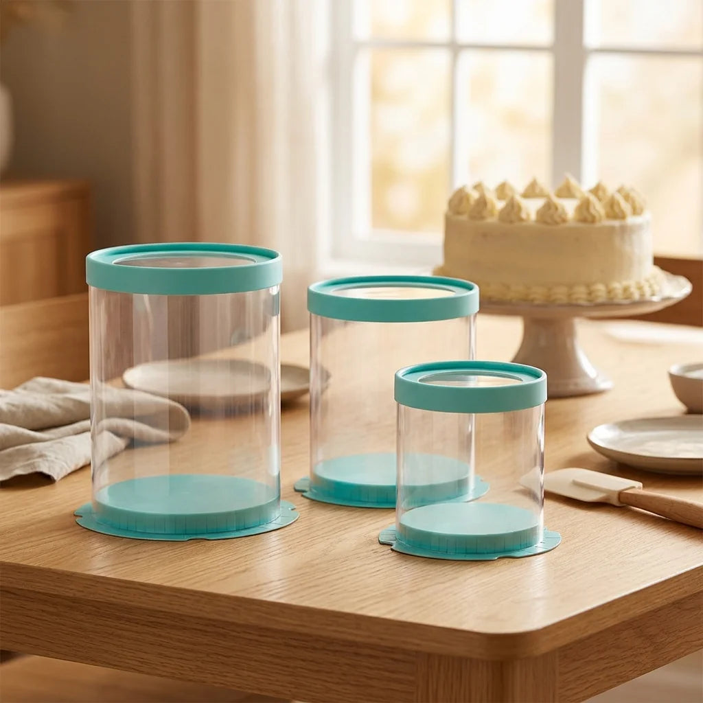 JH JH-a02 Roundness Manufacturer New Design Aesthetic Different Size Blue Thickened Food Grade PET Plastic Custom Thickness Box MegaBDM