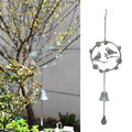 Outdoor Cast Iron Bird Wind Chime Garden Hanging Ornament | Vintage Waterproof Wind Bell for Patio Balcony & Yard Decoration