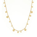 18K Gold Plated Stainless Steel Jewelry Bead Chain Big Small Steel Beads Charms Waterproof for Woman Necklace P243499