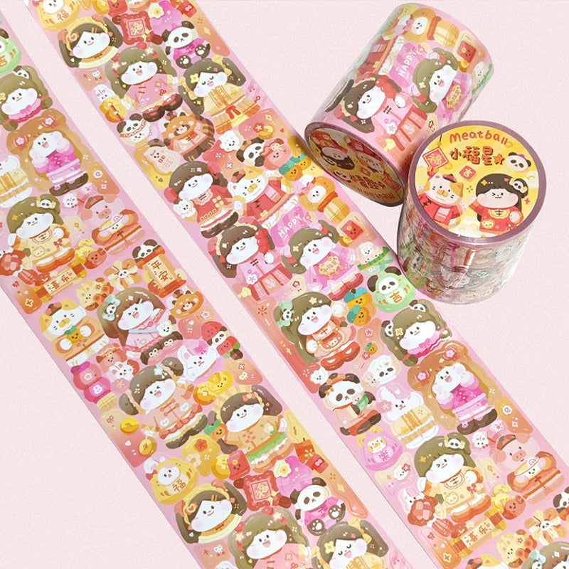 Diy Decorative Kawaii Writable Masking Tape Custom Design Print Journal Stickers Die Cut Washi Tape
