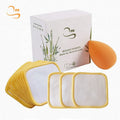 Eco-friendly 8cm Reusable Bamboo Cotton Makeup Remover Pads Cotton Laundry Bag Soft Square Cosmetic Cotton Pads