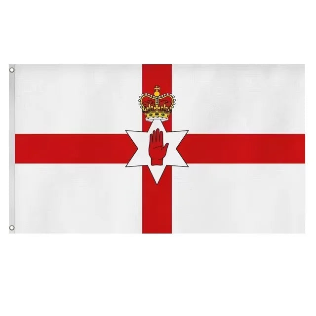 90x150cm Waterproof Aluminum Flagpole Eco-Friendly Spun Polyester Northern Ireland National Flag