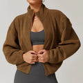 PASUXI Custom Sports Lamb Velvet Sports Jacket Women's Autumn Stand Collar Loose Plus Velvet Warm Casual Fleece Jacket