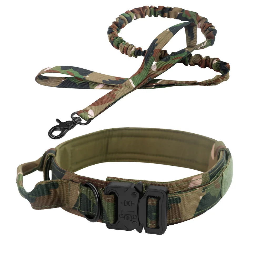 Wholesale Tactical Bundgee Tough Dog Extra Thick Collar and Leash Set for German Shepherd Big Dogs