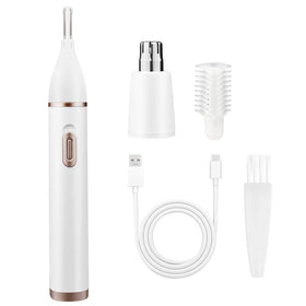 Eyebrow Nose Hair Trimmer for Women Dual-Edge Blade 2 in 1 Painless Eyebrow Trimmer and Nose Trimmer