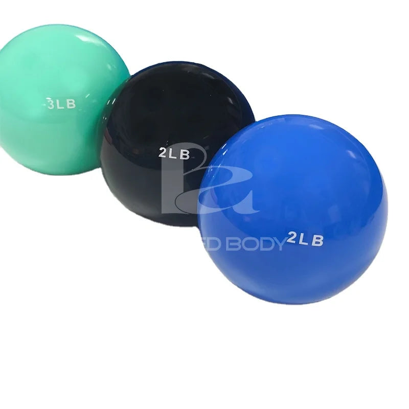 Pilates Accessories Soft Weighted PVC Material Fitness Ball Mixed Sand Filled Sand Ball Yoga Single Product Toning Ball
