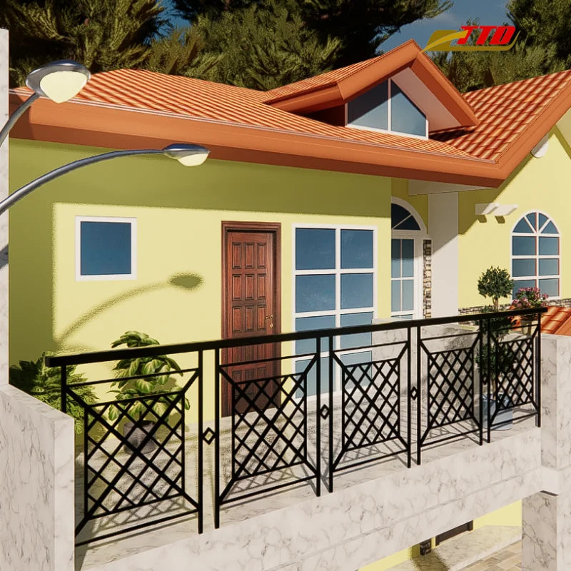 Enhance Balcony Aesthetics with Wrought Iron Railings for Modern Design Vietnam Supplier 1 Year Warranty