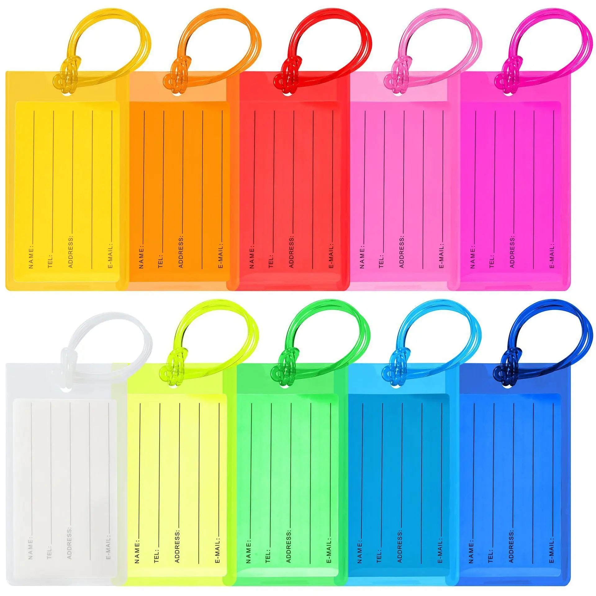 Fashionable Waterproof Self-Adhesive PVC Solid Pattern Luggage Tag Portable for Travel Bags China