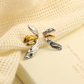 Dreamshow Mix Color Lily Fashion Stud Earrings Waterproof 18k Gold Plated Stainless Steel Jewelry