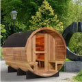 Commercial Cedar Wood Customised 4-6 Person Unique Deluxe Rustic Canadian Cedar Barrel Steam Outdoor Sauna