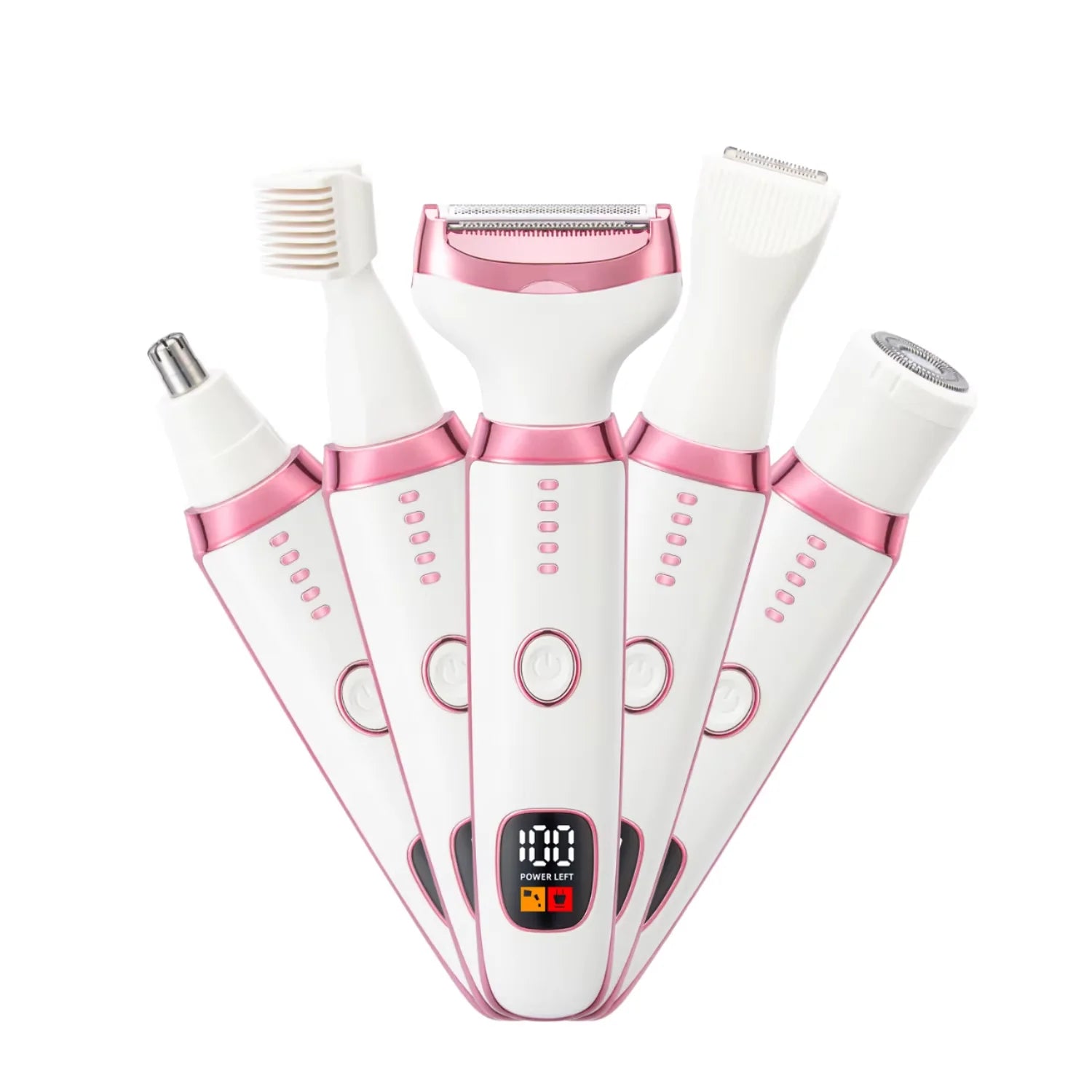Electric Razor for Women 5 in 1 Rechargeable Painless Body Razors and Facial Hair Remover for Bikini Leg Body Face Underarm
