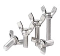 DIN316 Standard 304 Stainless Steel Wing Screw with Zinc Plated Carbon Steel Butterfly Screw 12mm Length Metric System Standard MegaBDM