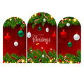 3pcs Chiara Arch Backdrop Covers Merry Christmas Decorations Tension Fabric Covers Photo Booth Backdrop for Holiday Party Events