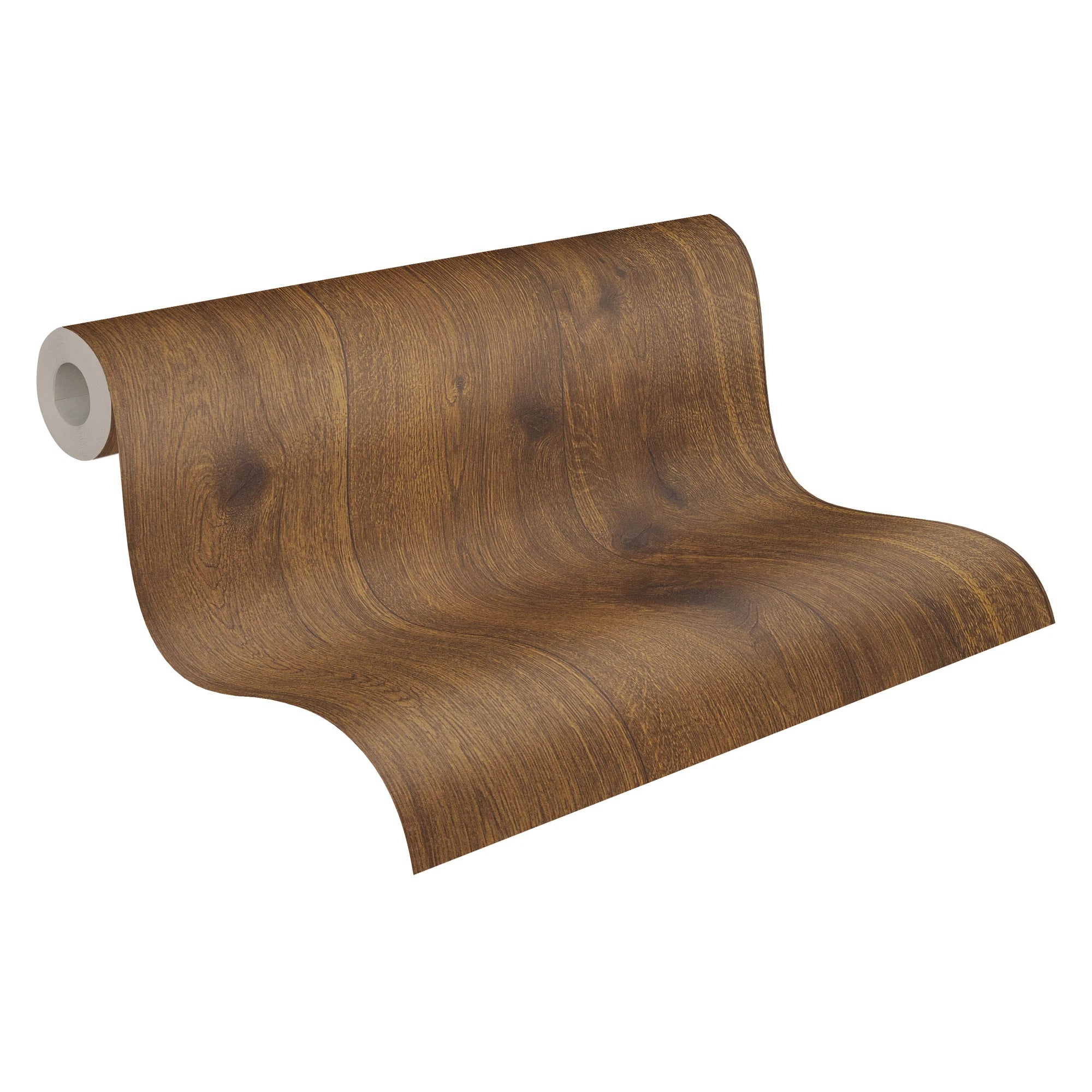Made Germany Modern Floral Wood Look Brown Non Woven Vinyl Abrasion-Resistant Light Resistant Wallpaper Rolls Hotel Kitchen Gym