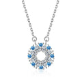 New Arrival Elegant Luxury Silver 925 Necklace Circle Shape Moissanite Charm Custom for Women Fashion Jewelry MegaBDM