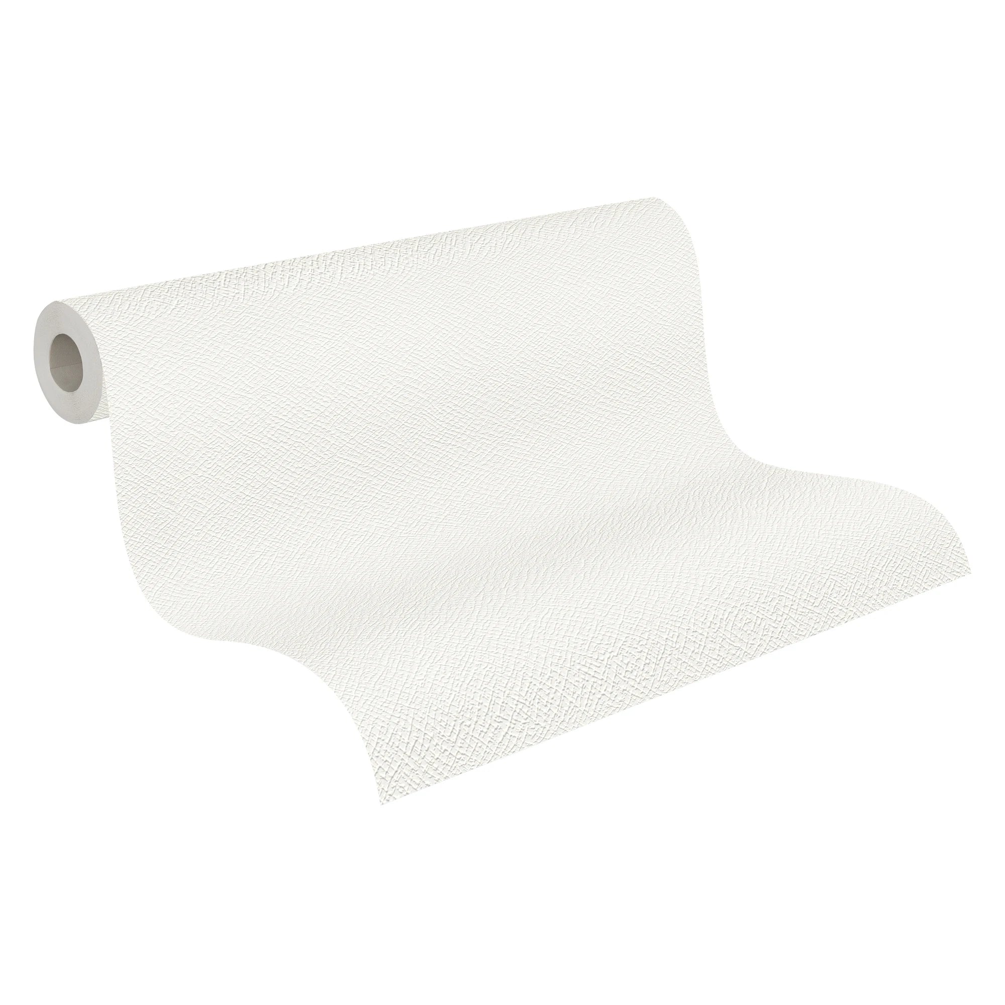 Made in Germany - Coatable Wallpaper rolls Plain Colour Paintable White Non Woven Vinyl Wallpaper - 1005 x 053 m