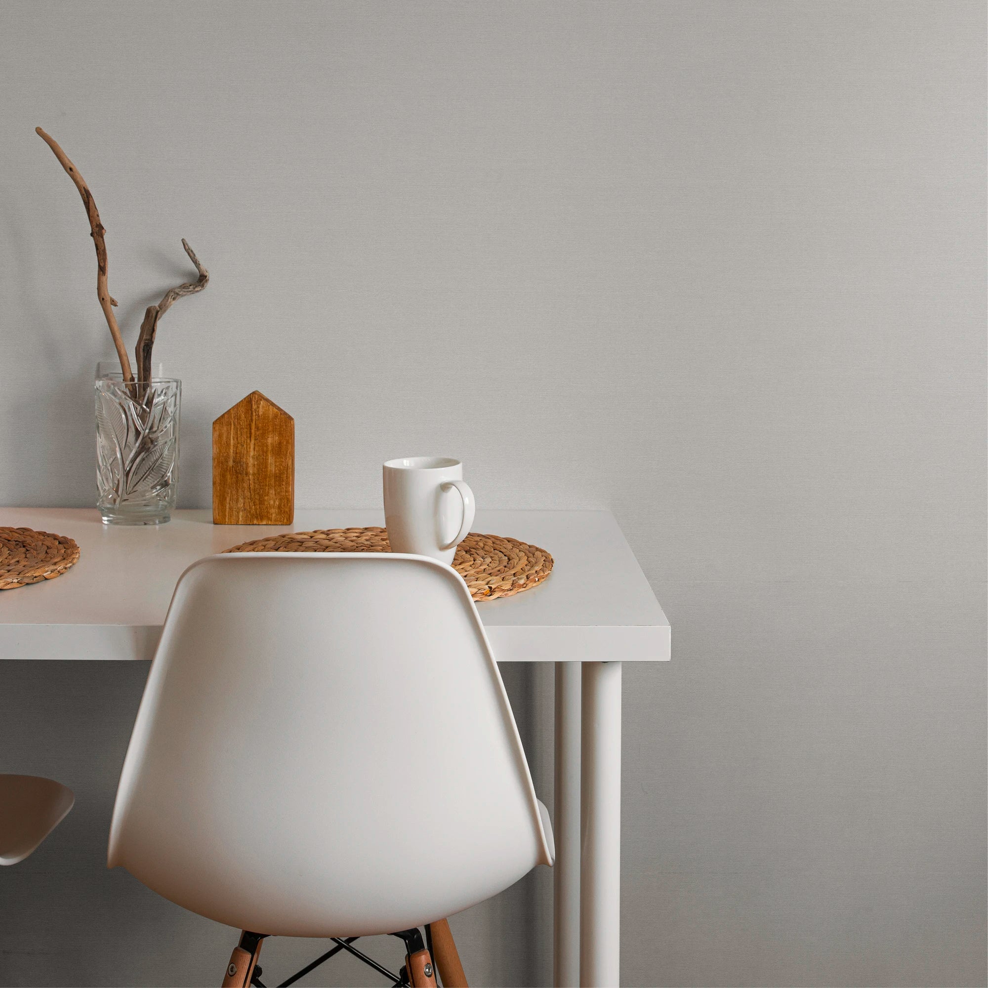 Germany Made Coatable White Non-Woven Vinyl Wallpaper Rolls 25x1.06m Highly Wash-Resistant for Kitchen Bathroom Living Room