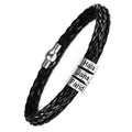 Custom Real Leather Bracelets With Charms Stainless Steel Multilayer Braided Rope Bracelets for Male Female Jewelry