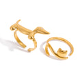 Wholesale 925 Sterling Silver Cute Animal Design 18k Gold Plated for Women Fashion Jewelry Rings Party Gift