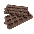 Silicone Chocolate Mold 15 Cavity Diamond Heart Shape Food Grade Baking Mould for DIY Cakes Ice Cubes Candies Pastry