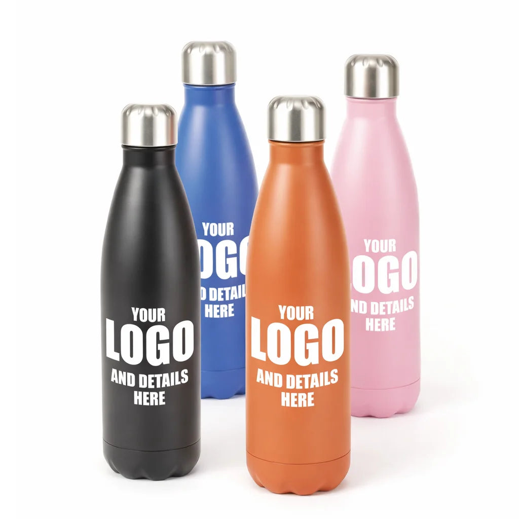 Custom Logo 17oz Vacuum Insulated Stainless Steel Water Bottle Reusable Drinkware for Welcome Gifts