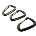 12KN Durable Aluminium Carabiner Camping Snap Hook D type Carabiner Factory Anodized Wire Gate