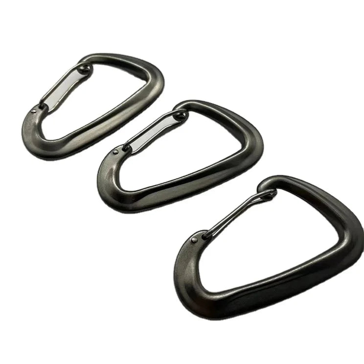 12KN Durable Aluminium Carabiner Camping Snap Hook D type Carabiner Factory Anodized Wire Gate