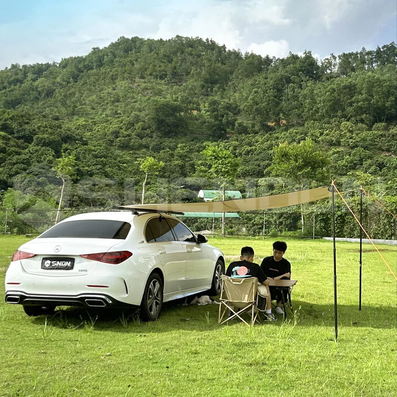 SNDN Factory Wholesale OEM Outdoor Camping Portable Aluminum Frame Quick Release Car Side Awning Ultralight Vehicle Side Awning