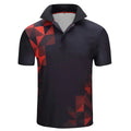 Custom Men's Quick Dry Anti-Wrinkle Golf Shirt Jersey 88% Polyester 12% Spandex Plus Size Short Sleeve 180g Digital Printed